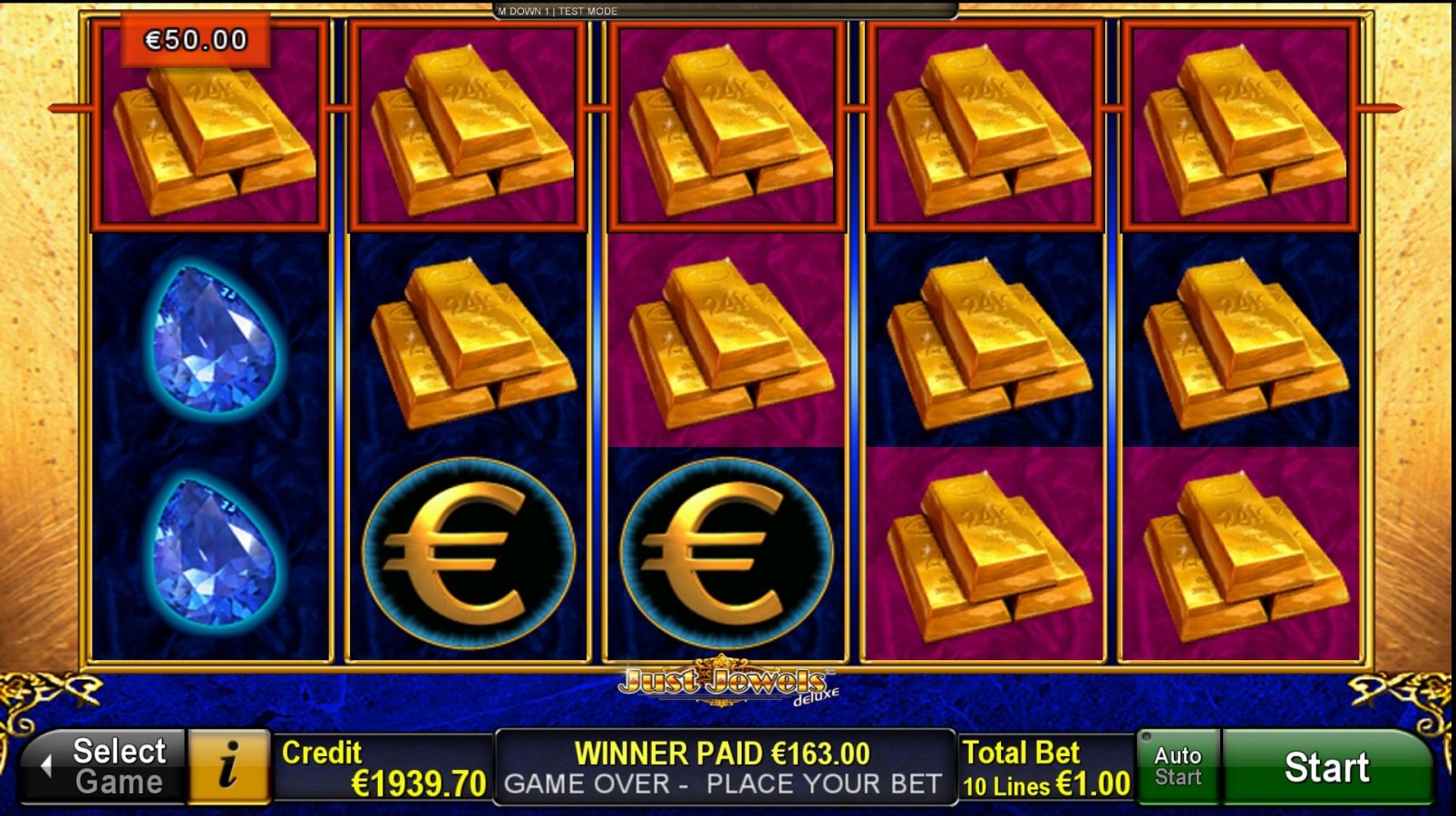 Игровой автомат Just Jewels Deluxe от Novomatic с символами драгоценных камней