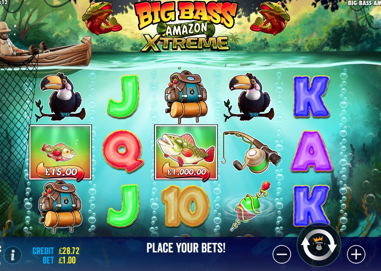 Pokerdom казиносында Big Bass Amazon Xtreme ойынының процесі
