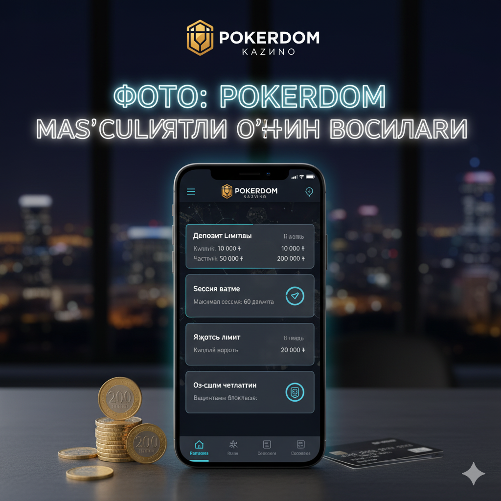 Pokerdom kazinosida masʼuliyatli oʻyin vositalari
