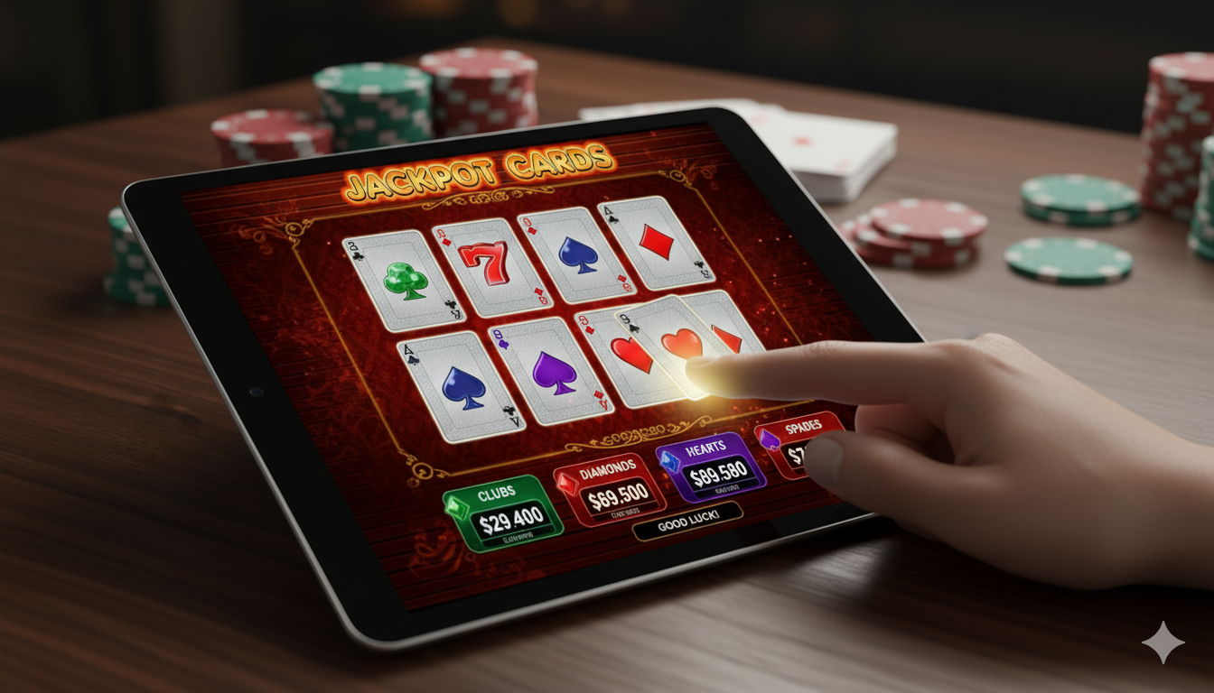 20 Super Hot слотындағы Jackpot Cards бонустық ойыны