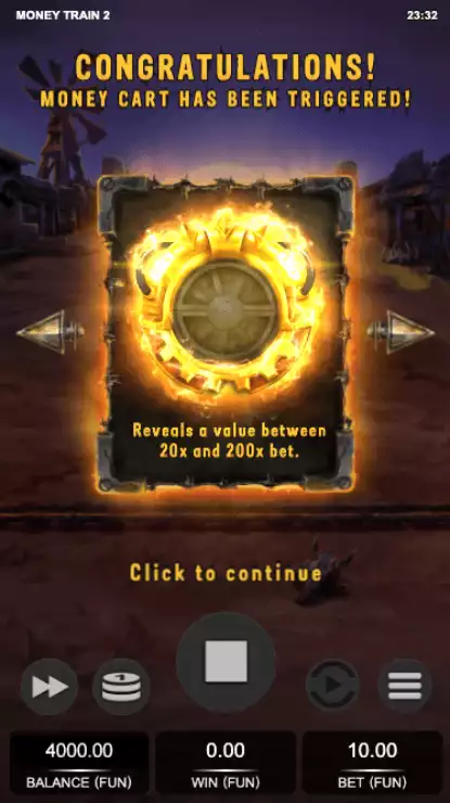 Money Cart bonus round with active modifiers