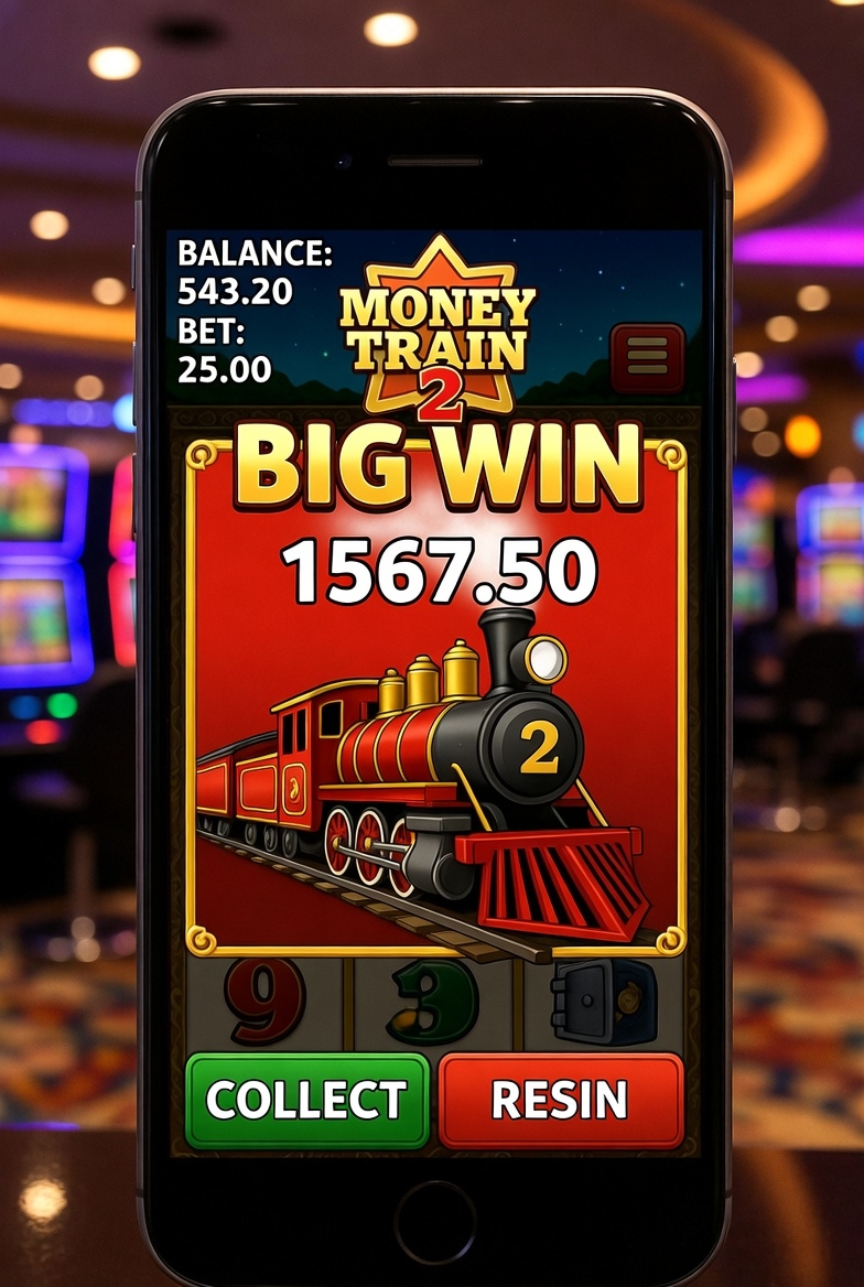 Screenshot of a big win in Money Train 2