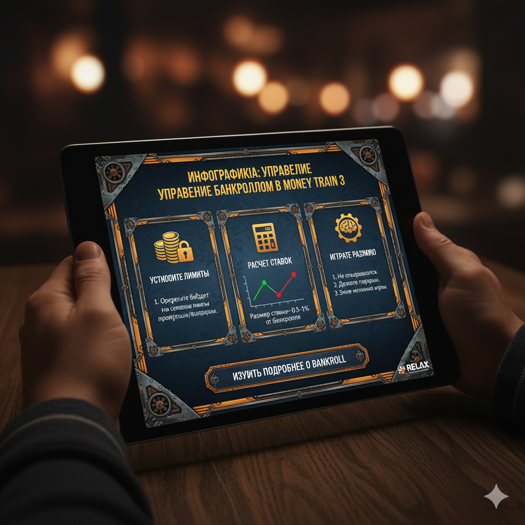 Money Train 3 үшін банкролды басқару бойынша ұсыныстармен инфографика