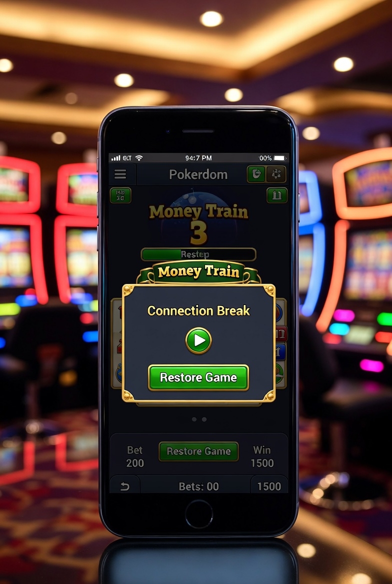 Money Train 3-те байланыс үзілгеннен кейін ойын сессиясын қалпына келтіруді көрсету
