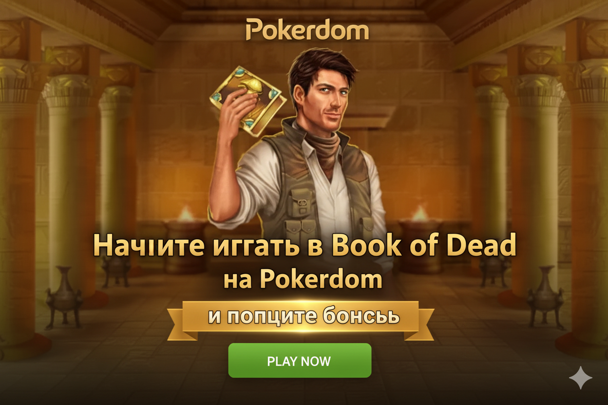 Book of Dead-ni Pokerdomda o‘ynashni boshlang va bonuslar oling