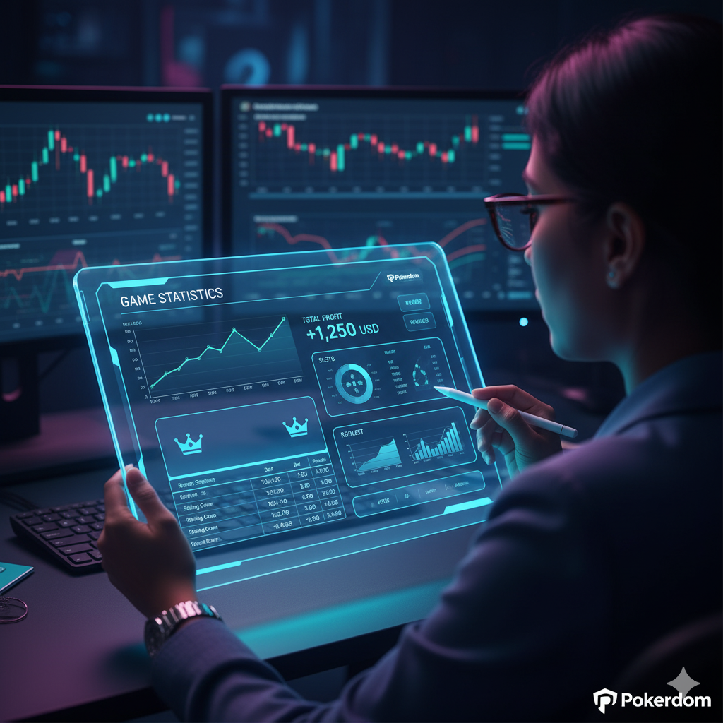 Pokerdom oʻyin statistikasi interfeysi