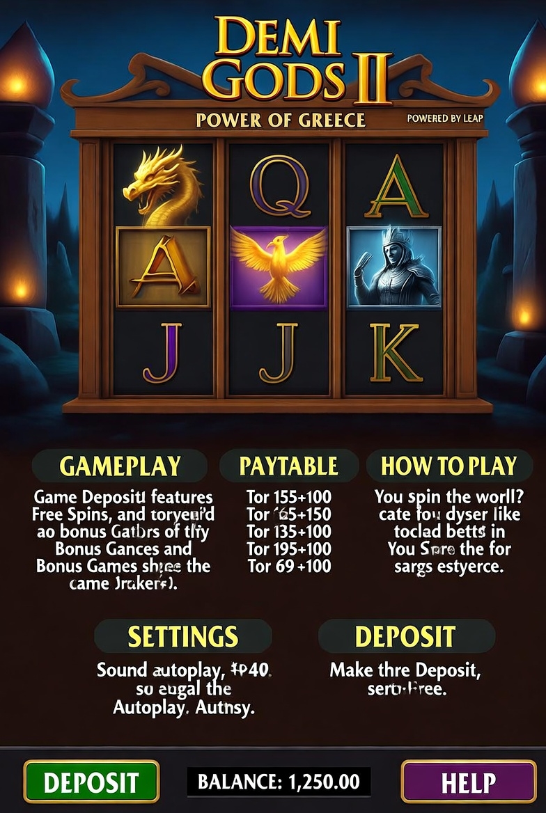 Illustration of frequently asked questions about the Demi Gods II slot